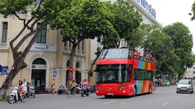 Double-decker tourist bus starts trial run in capital